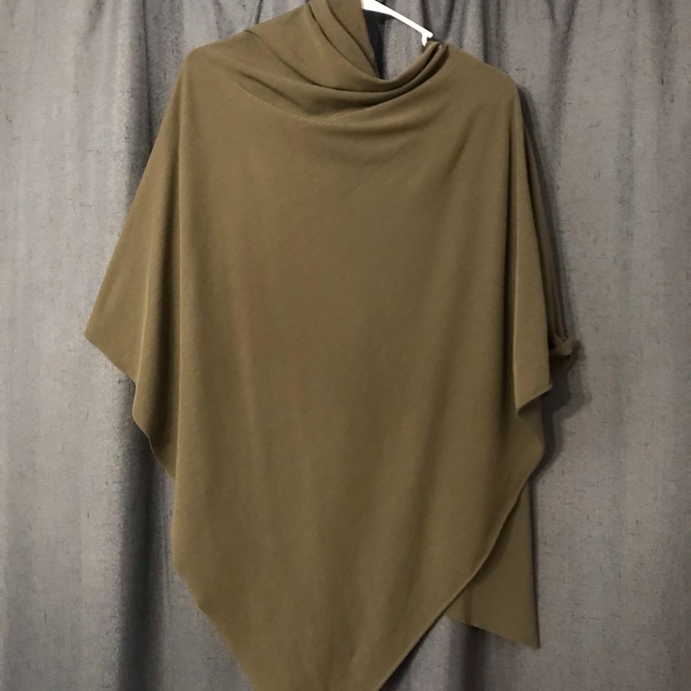 Olive green poncho/tunic shirt